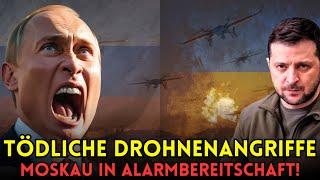 „Moskau in Panik: Rekordverdächtige Drohnenangriffe erschüttern Russland und die Ukraine!“