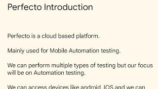 Perfecto Detailed explanation|Features|Mobile Automation Testing