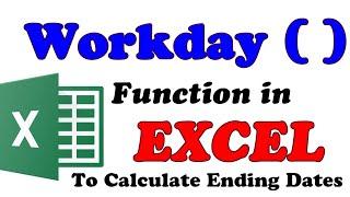 How to Use WORKDAY function to Calculate ending dates in Excel by Computer Geek