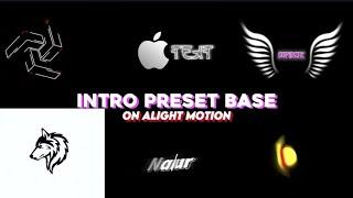 Intro/logo preset alight motion preset base || alight motion