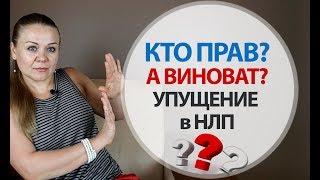 КТО ПРАВ, КТО ВИНОВАТ -  Упущение в НЛП. Ошибки Мышления. Негативные Модели Поведения.