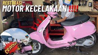 RESTORASI VESPA MATIC KECELAKAAN | BODY REPAIR VESPA | BY VESMOTIF