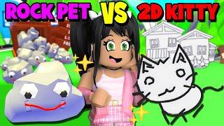 ROCK PET vs 2D KITTY  WHICH WAS BETTER ADOPT ME (roblox) April Fools Update