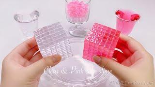 【ASMR】ピンク＆クリアキューブスライム【音フェチ】Clear & Pink cube slime 클리어 & 핑크 큐브 슬라임