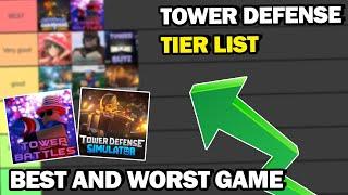 BEST And WORST Tower Defense Game Tier List (My Opinion) - Roblox