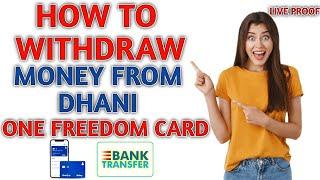 How To Withdraw Money From Dhani One Freedom Card | #Dhani