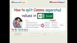 How to Split Comma Separated Values in Excel