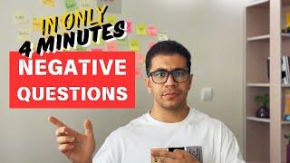 Negative Questions: A Quick Guide