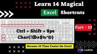 18- BEST Excel Shortcuts Using With CTRL + SHIFT + Special Character  | Excel Shortcuts | BeLookUp