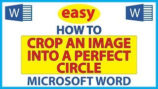 How To Crop An Image Into A Perfect Circle In Microsoft Word | Office 365 | Step By Step Tutorial