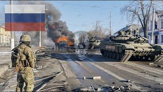 Terrifying Action! Column of Russian T-90M tanks on the front line, blown up by German LEOPARD 2A6 |