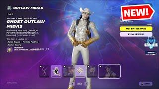 Fortnite All Outlaw Midas Rewards (Page 1 to 3) - How to get Outlaw Midas Skin Styles in Fortnite