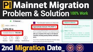 Pi Network Migrate to Mainnet Balance Problem & Solution | 2nd Migration Date..?
