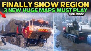 Finally New Huge Snow Region with 3 maps & 23 Contracts in SnowRunner Everything You Need to Know