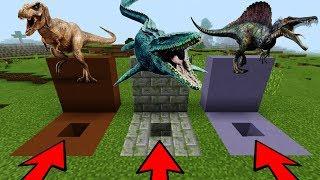 MCPE: DO NOT CHOOSE THE WRONG HOLE (Mosasaurus, T-Rex & Spinosaurus)