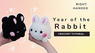 Beginner Tutorial: How to crochet the year of the rabbit (Right Handed )