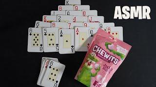 ASMR: PLAYING SOLITAIRE & CHEWY CHEWITS - SOFT WHISPERS