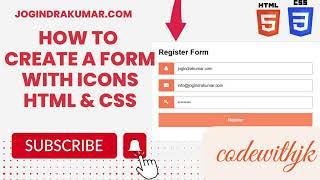 Make Your First HTML Form with icons #html #css #form