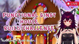 {VOD} FUNCTIONAL Gingerbread House Build Challenge || Part 3  Sims 4