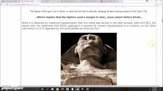 Inventory Stela, Egyptology & The Sphinx History