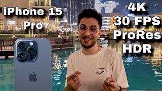 iPhone 15 Pro Low Light Video Test 4K 30 FPS ProRes HDR !