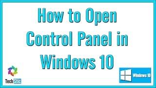 How to Open Control panel in Windows 10