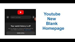 Make your YouTube Homepage Completely Blank!