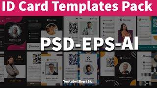 ID Card Design Templates Download In PSD EPS AI Files |Sheri Sk| |Id Card Templates|
