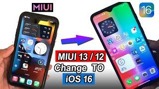 MIUI 13 Convert to iOS 16 Full UI Working With Widgets  Install iOS on any Xiaomi REDMI POCO Phone