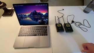 Wireless Lavalier Mic with Macbook Pro