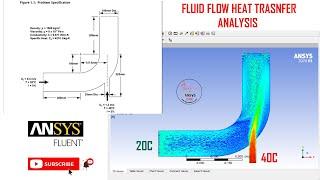  Ansys Fluent tutorial | Fluid Flow Heat Transfer analysis in Elbow