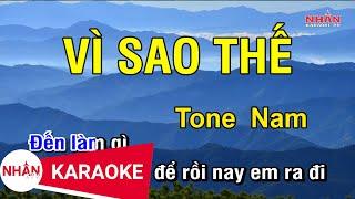 Karaoke Vì Sao Thế Tone Nam | Nhan KTV  