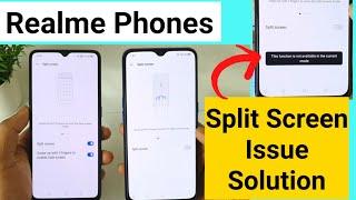 Realme  split screen issue fixed how to activate split screen in realme phones