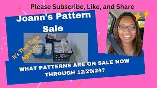 Joann's Pattern Sale: What patterns are on sale now through December 29th? #sewing #patternsale #diy