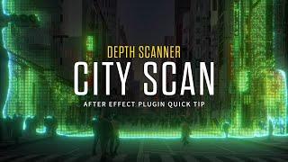 After Effects Plugin Tutorlal (Depth Scanner) City Scan l  l Depth Scanner 도시스캔