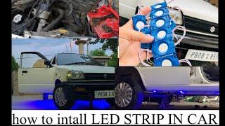 Installation LED lights //easy way to install // #maruti800 #modified // full detail and review 