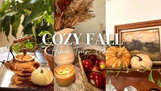 COZY FALL HOME TOUR 2024: thrifty fall home decor inspiration! #fall2024 #fallhomedecor