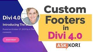 How to Build Custom Footers in WordPress - Divi 4.0