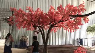 Easy install artificial cherry blossom tree. New technology artificial big tree