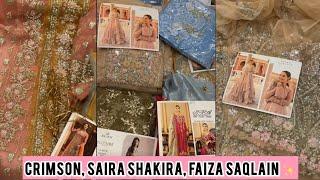 Crimson, Saira Shakira, Faiza Saqlain & more | Hania Amir Outfits on 70% OFF WhatsApp : 03289735422