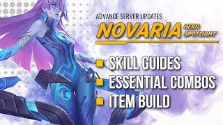 Novaria Hero Spotlight - Advance Server | Skill guide, Combo, Item build | Mobile Legends.