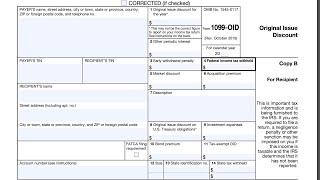 IRS Form 1099-OID walkthrough (Original Issue Discount)