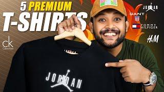 5 Best Branded T-Shirts For Men  Nike Jordan, Tommy Hilfiger, H&M T-Shirt Haul 2024 | ONE CHANCE