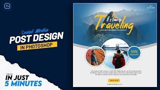 Amazing Tour and Travel Banner Design in Photoshop | Photoshop Tutorial