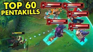 TOP 60 BEST LEAGUE OF LEGENDS PENTAKILLS OF 2024!