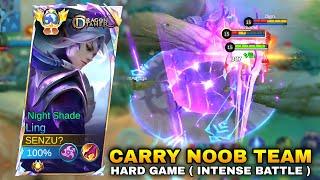 LING HARD GAME!! ( totally insaaane! ) LING HARD CARRY THIS NOOB TEAM - Ling Gameplay Mobile Legends