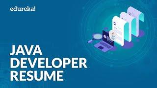 Java Developer Resume | Sample Resume of a Java Developer | Edureka
