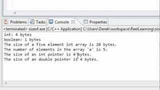 C++ Programming: Using the sizeof operator