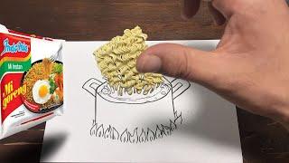 Tried making Instant Ramen inside the paper【paraderumanga】【stopmotion】