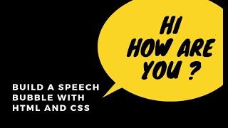 Speech bubble with HTML and CSS [Part 1]